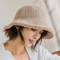 2020 New Winter Knitted Panama Hat Women Fashion Cute Warm Breathable Bucket Hats Female Outdoor Basin Hat Sunscreen Sun Caps