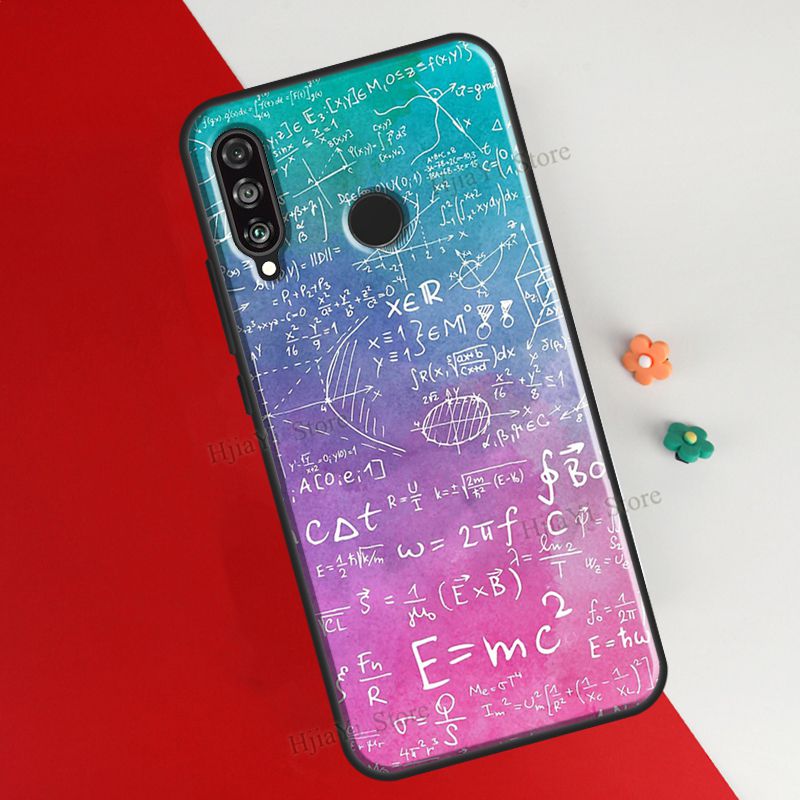 Physics Math Formula Equation Case For Huawei P30 Pro P40 P20 Mate 20 Lite Nova 5T P Smart 2019 Honor 20 8X 9X 8A 10i