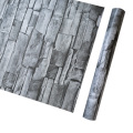 PVC Waterproof 3d Gray Brick Self Adhesive Wallpaper For Restaurant Salon Clothing Store Vintage Stone Wall Stickers 3D Behang