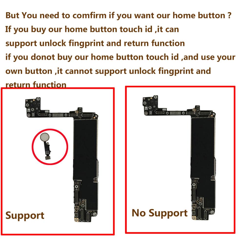 For iPhone 8 Motherboard ,Original Logic Board With Touch ID Home Button 64GB 256GB For iPhone 8 Mainboard Unlocked iCloud