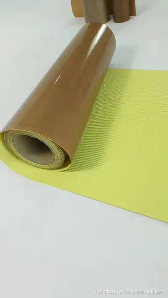Brown PTFE coated fabric tape with adhesive
