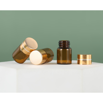 10ml Amber PET Medicine Bottle with Gold Cap