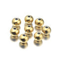 Stainless Steel 3 4 5 6 8mm Rose Gold Black Spacer Beads Charm Loose Beads DIY Bracelets Beads for Jewelry Making wholesale