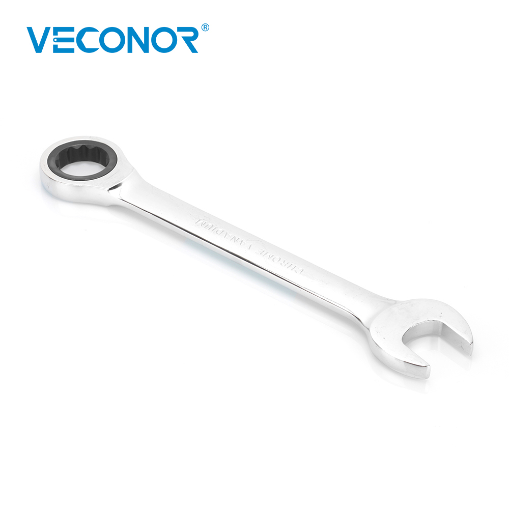 24mm Ratchet Wrench Spanner Fixed Head Mirror Polish 72T Ratcheting High Torque Multitool