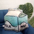 Fruits Juice Milk Coffee Plush Printing Pillow Soft Stuffed Cartoon Drinks Doll Fresh Decor Sofa Pillow Cushion Lemon Kiwi Juice