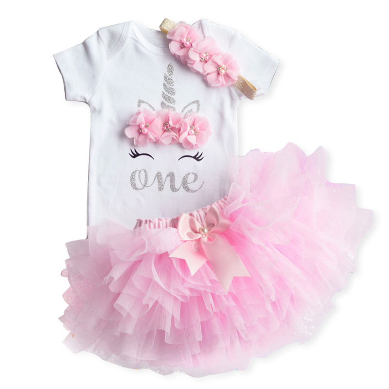 1 Year Birthday Girl Baby Dress Unicorn Party Tutu Girls Dress Newborn Baby Girls 1st Birthday Outfits Toddler Girls Clothes 12M