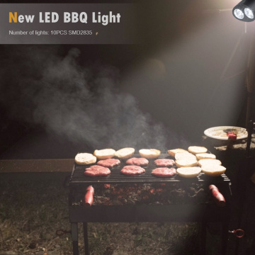 Smart Touch 10 LEDs Barbecue Grill BBQ Light LED 360 Degree Rotating Outdoor Camping Riding Lamp BBQ Accessories Lighting Tools