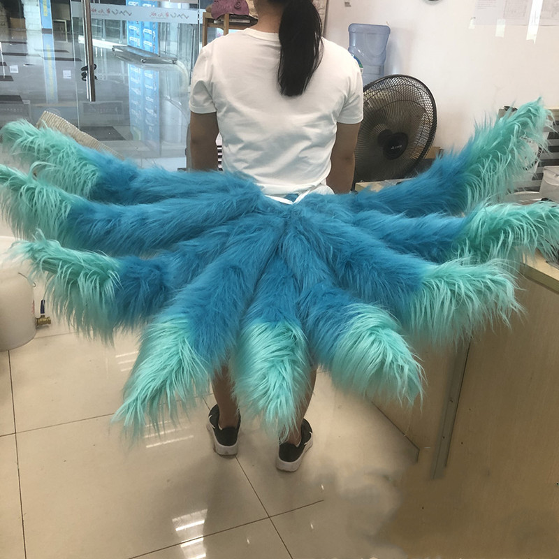 2020 Game Cosplay LOL Spirit Blossom Ahri The Nine-Tailed Fox Cosplay Costume Props Wonderful Tail for Halloween Props Fox Tails