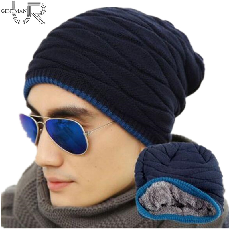 Unisex Fashion Add Velvet Beanies Warm Knitted Hat Man And Women Winter Hat Solid Color Elastic Styles Cap Classic Winter Beret