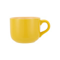European Creative Egg Yellow Glaze Ceramic Mug High Temperature Resistant Large Capacity Belly Milk Oat Breakfast Soup Tea Cup