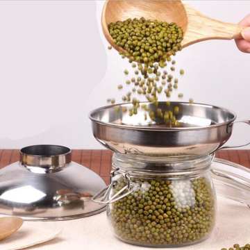 Kitchen Tool Funnel Kitchen Filter Gadgets Cooking Tools Wide Mouth Stainless Steel Funnel Canister Hopper Pickles Jam Food