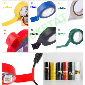 10pcs/lot 5 Color High Voltage for 3M Vinyl Electrical Tape 1500# Leaded PVC Electrical Insulation Tape 18mm*10mm*0.13mm