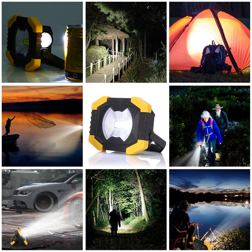 Car overhaul Portable Work Light Battery Solar energy Light Tent Lantern USB Rechargeable Searchlight For Hunting Camping Latern