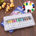 6 ml 12 Color Professional Acrylic Paints Set Hand Painted Wall Paint Tubes Artist Draw Painting Pigment Free Brush High Quality