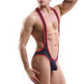 Mens Undershirts Open Butt Wrestling Singlet Leotard Mesh Bodysuits Sexy Men Underwear Jumpsuits Penis Pouch Briefs Nightwear