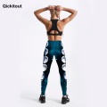 Qickitout Summer Style Women Leggings Gradient Moon Printed Leggings Fantasy Galasy Design Leggings Workout Girl Leggings S-4XL