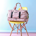 Bags Glossy Fitness Travel Bags Dry Wet Tas Handbags Women Gym Bag With Shoes Pocket Traveling Sac De Nylon Big Bag XA742WB