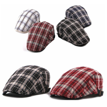 Men's Plaid Berets Hat Golf Driving Sun Flat Cotton Gatsby hat for Women Ivy Hat Golf Driving Summer Sun Flat Cabbie Newsboy