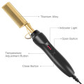 Hot Comb Hair Straightener Flat Irons Electric Hair Curling Iron Titanium Alloy Hair Curler Brush 2 in 1 Style Straightening