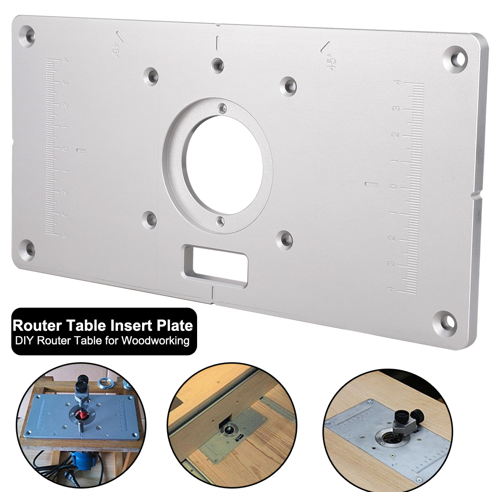 Multifunctional Aluminium Router Table Insert Plate Woodworking Benches Wood Router Trimmer Models Engraving Machine