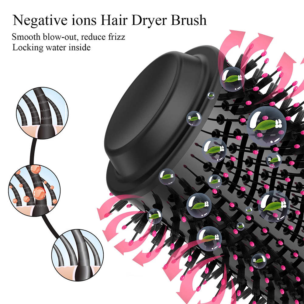 1000W One Step Hair Dryer Volumizer Electric Blow Dryer Hot Air Brush Hair Straightener Curler Comb Hair Dryer And Styler