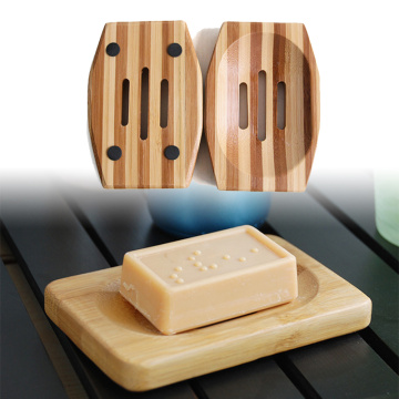 Natural Bamboo Soap Dish Container Soap Tray Storage Rack Holder Plate Box Stand Home Bathroom Cleaning Supplies