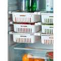 Drawer refrigerator storage box save space adjustable drawer hanging fruit and vegetable food box kitchen storage box rack