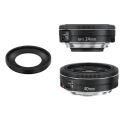 2020 New ES52 ES-52 Metal camera Lens Hood cover for C-anon EF 40mm f/2.8 STM EF-S 24mm f/2.8 STM Black Universal High Quality