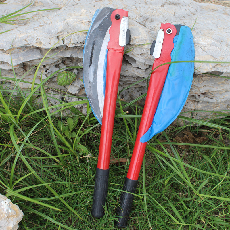 Garden folding sickle Agricultural garden camping round tube Manganese steel mowing knife