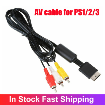 Audio Video Cable 1.8M Length Audio Video Cable For Sony PS2/PS3 Gamepad Copper Material AV Cable For PS1/2/3 Games Accessories