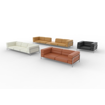 Two-Seater Extendable Office Reception Fabric Sofa Bed