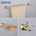 GAPPO Bathroom hardware sets golden Paper Holder towel bar roll holder toilet brush holder soap basket Luxury bath accessories