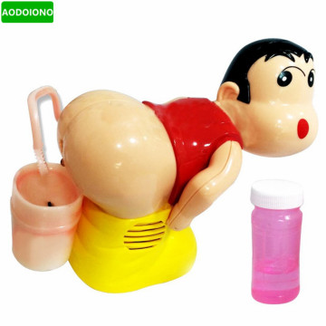 Bubbles Gun Funny Water Blowing Toy Fully-automatic Bubble Machine Crayon Shin-chan Ass Bubble Wind Gun Indoor Outdoor Play Toy