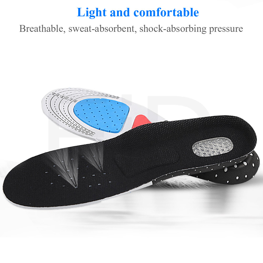 EiD Sport Running Silicone Gel Insoles for feet Man Women for shoes sole orthopedic pad Massaging Shock Absorption arch support