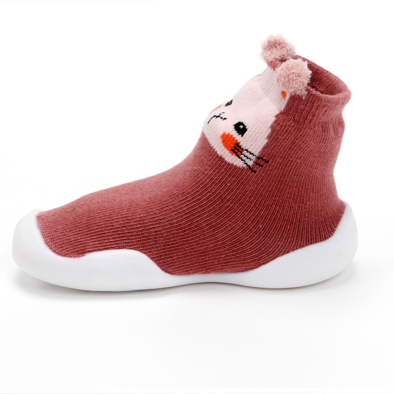 Unisex Baby Boy First Shoes Baby Walkers Toddler First Walker Baby Girl Kids Soft Rubber Sole Shoe Knit Booties Anti-slip