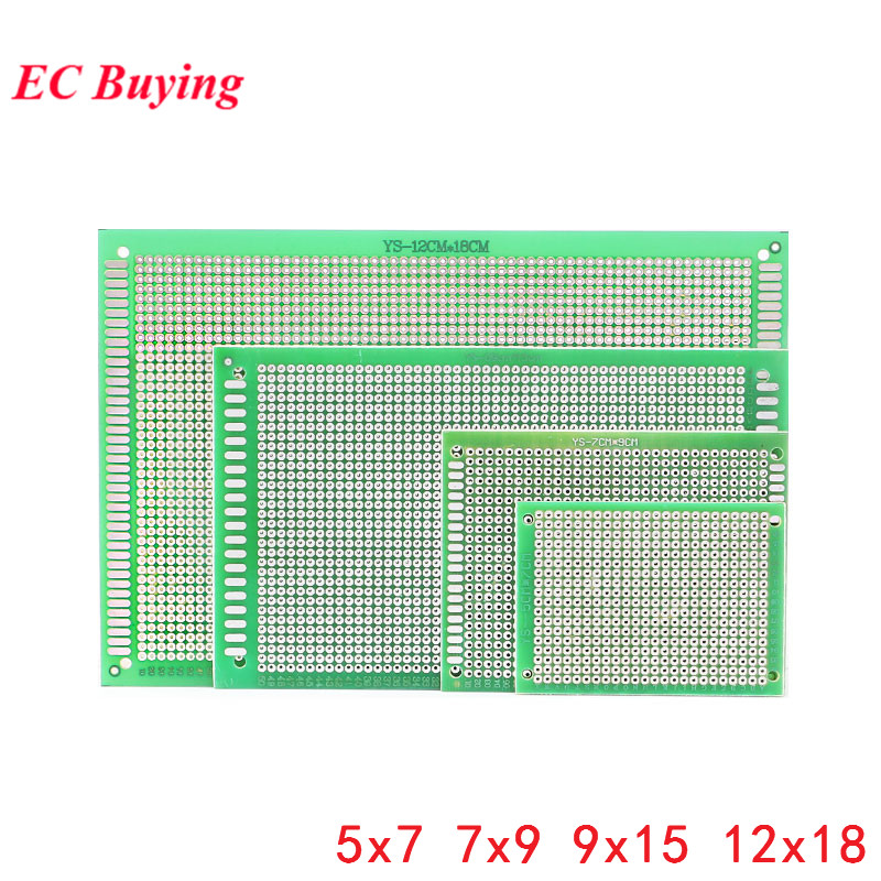 4pcs/lot 5x7 7x9 9x15 12x18cm 5*7 7*9 9*15 12*18 Single Side Prototype PCB DIY Universal Printed Circuit PCB Fiberglass Board