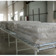 Roller conveyor for mattress production