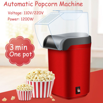 1200W Electric Corn Popcorn Maker Household DIY Automatic Mini Hot Air Popcorn Making Machine 110V 220V Home Kitchen Kids Gift