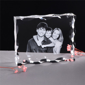 Photo Custom Crystal Photo Frame Personalize Laser Engraved Photo Album Square Picture Wedding Gift for Guests Souvenir Gift