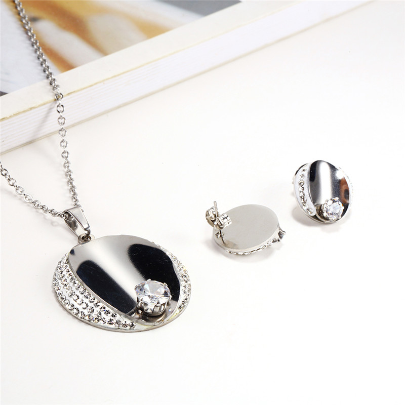 XUANHUA Stainless Steel Woman Jewelry Sets Charm Heart Necklace Set Of Earrings For Women Jewellery Accessories Bohemian