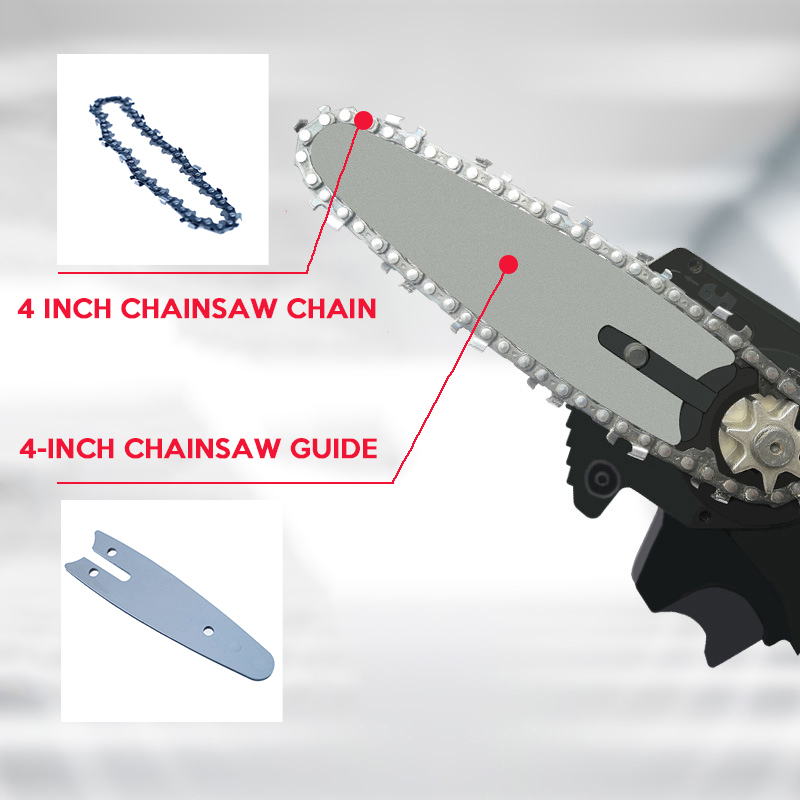 4-inch chainsaw blade and guide for 24V Lithium Battery Portable Electric Pruning Saw Rechargeable Electric Saws Woodworking