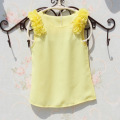 2020 Summer Girls Blouse Shirts For Kids Girl Blouses Chiffon Flower Tank Tops Baby Toddler Teen Children Clothes 6 8 10 12 Year