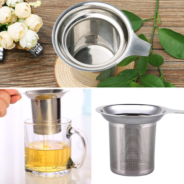 304 Stainless Steel Fine Mesh Filter Tea Infuser Reusable Metal Cup Tea Leaf Filter Sieve Tea Bag Holder Kitchen Drinkware