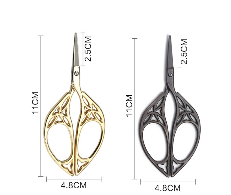 4.4" Stitch Retro Classic Vintage Antique Fine Scissors for Embroidery Sewing Handicraft Household Fabric Cut Trim Shear Tool