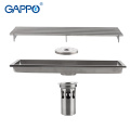 GAPPO Drains stainless steel recgangle linear floor drains waste drain water drains strainer anti-odor bathroom floor cover