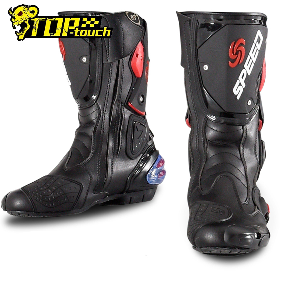 PRO-BIKER SPEED BIKERS Motorcycle Boots Men Moto Racing Motocross Off-Road Motorbike Motorcycle Shoes Botas Moto Riding Boots