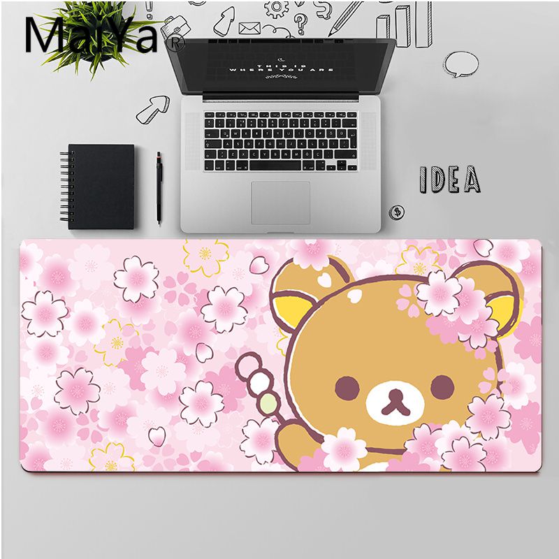 Maiya Top Quality Cute rilakkuma Durable Rubber Mouse Mat Pad Free Shipping Large Mouse Pad Keyboards Mat