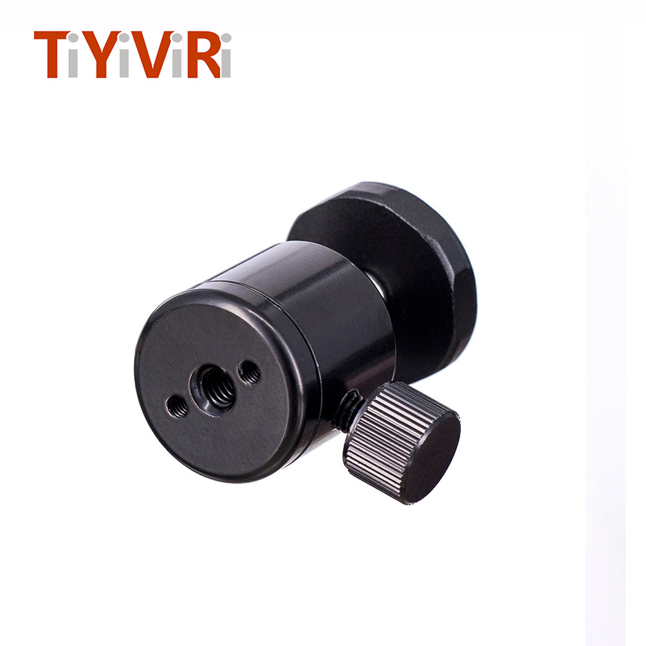 TiYiViRi For Camera Tripod Mini Ball Head Ballhead Tabletop Tripod Stand 1/4 Hot Shoe Adapter for Canon DSLR Camera Camcorder