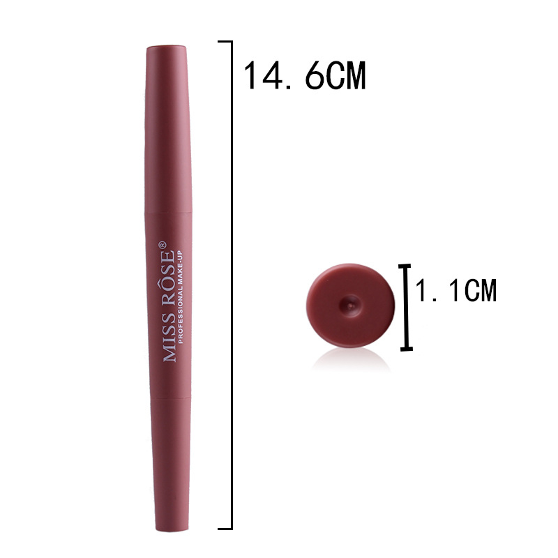 20 Color Double-end Lip Makeup Lipstick Pencil Waterproof Long Lasting Tint Sexy Red Lip Stick Beauty Matte Liner Pen Lipstic