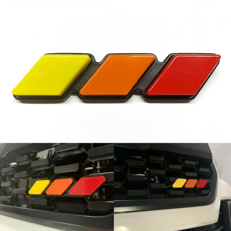 New Product For Toyota Tacoma 4Runner Tundra Tri-color 3 Grille Badge EMBLEM Stickers Decals Auto Car Accessories Car styling